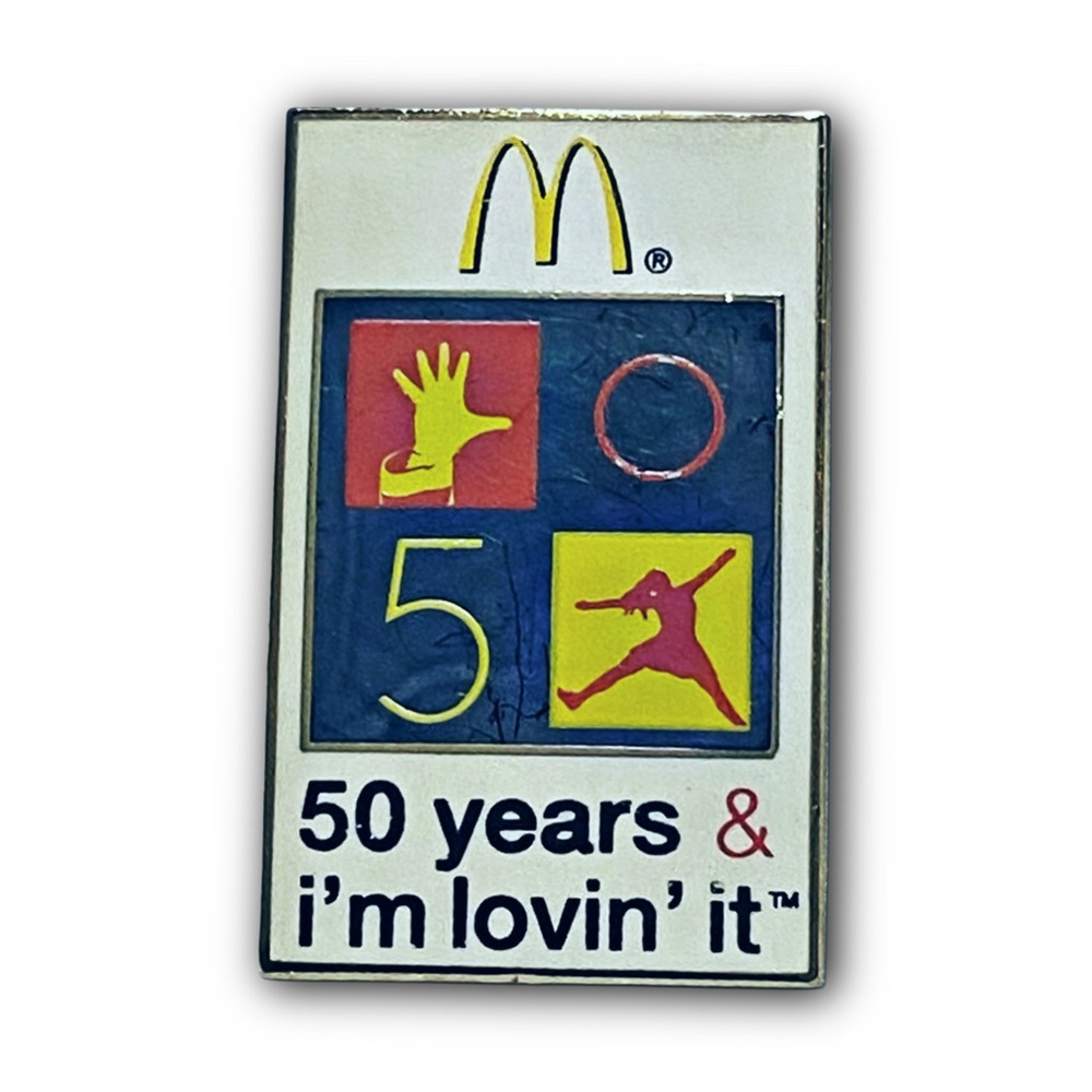 McDonald’s Pin Collectible 50 Years and I’m Lovin It 2005 Metal Lapel Pin